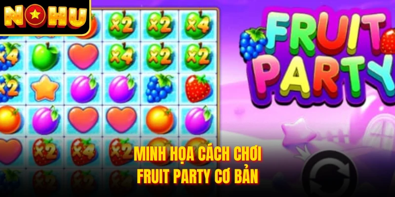 Fruit Party Có Dễ Thắng Không? Giải Mã Cơ Chế Cơ Hội Nổ Hũ 2 Minh họa cách chơi Fruit Party cơ bản