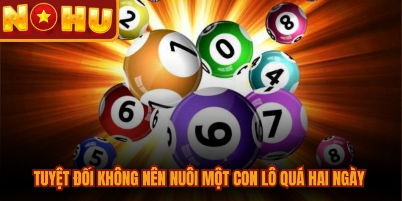Bạn tuyệt đối không nên nuôi một con lô quá hai ngày tránh rủi ro