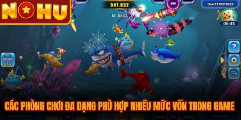 Game Bắn Cá Hải Tặc - Sân Chơi Đổi Thưởng Đỉnh Cao 2026 1 Các phòng chơi đa dạng phù hợp nhiều mức vốn trong game bắn cá hải tặc